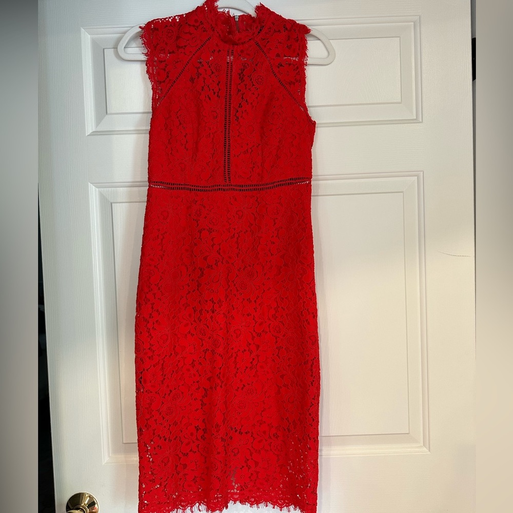 Bardot red occasion dress. Size 6.